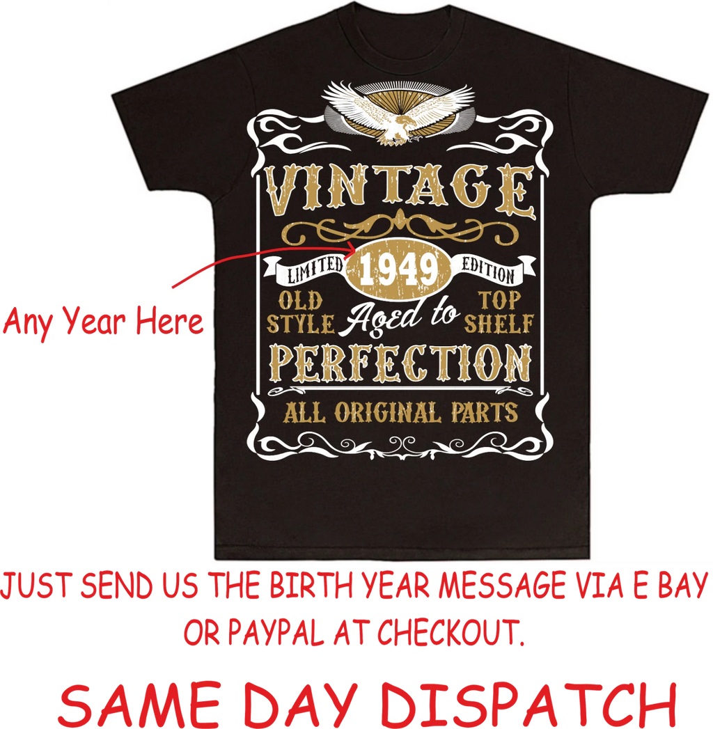 Made in (Any Year) Classic Vintage T-Shirt Birthday Born Year T Age Gift Tee TOP