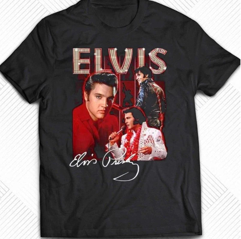 Vintage Rock Music Icon Elvis Presley Graphic Unisex T-Shirt