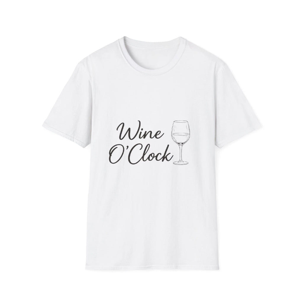 Wine O Clock T Shirt Women Funny Wine Slogan Retro Vintage Graphic Tee Gift