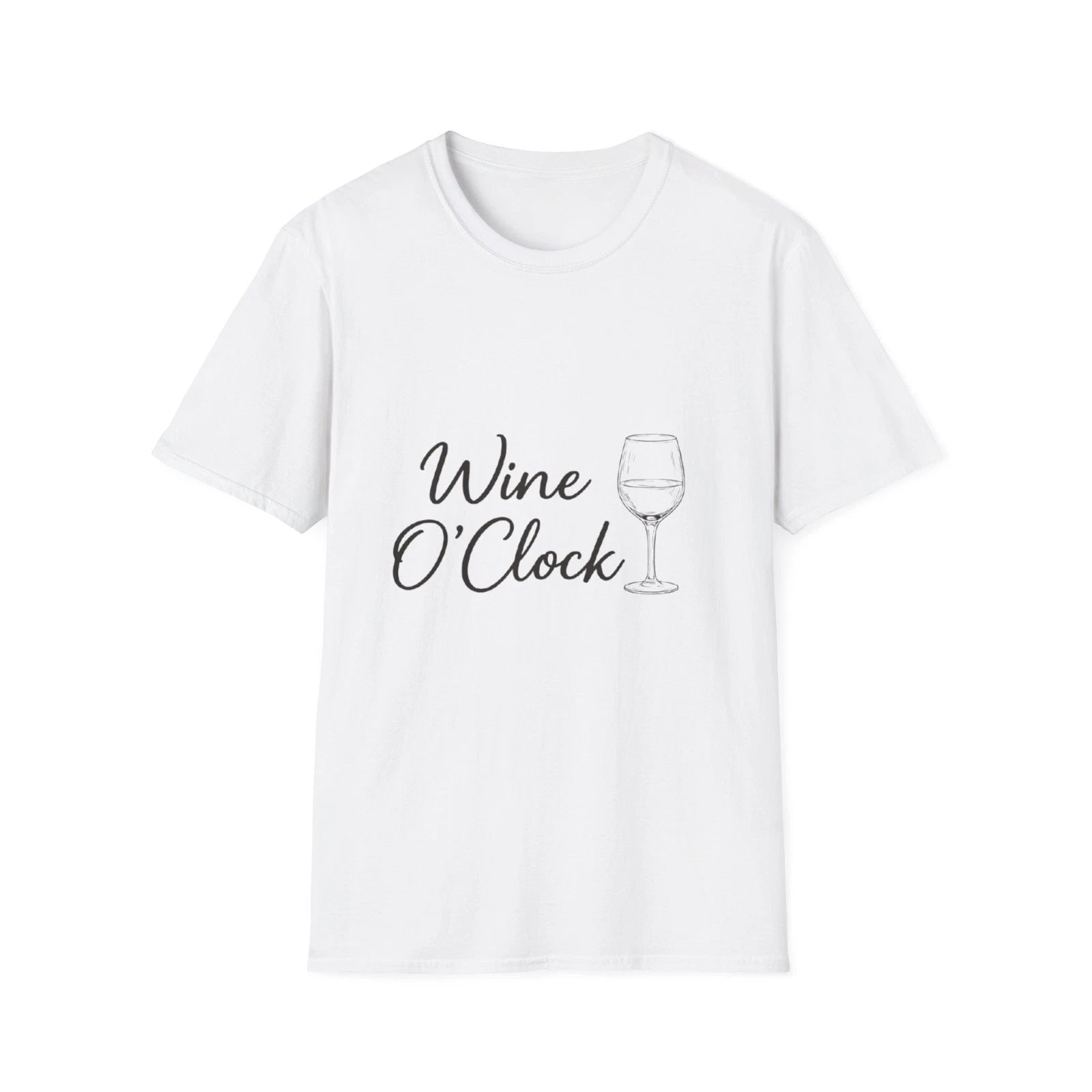 Wine O Clock T Shirt Women Funny Wine Slogan Retro Vintage Graphic Tee Gift