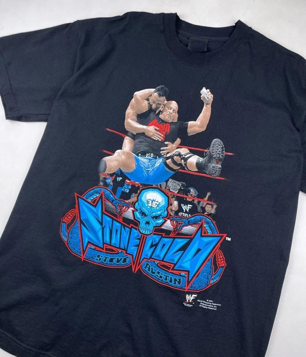 Vintage Stone Cold Tee Wwf Wrestling T Shirt Size S-5XL Reprint NEW
