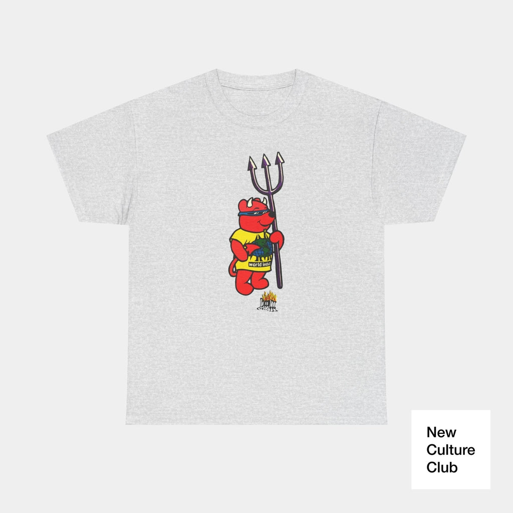 World Industries Red Devil Bear Skate Skateboarding 90s Design T Shirt Tee Print