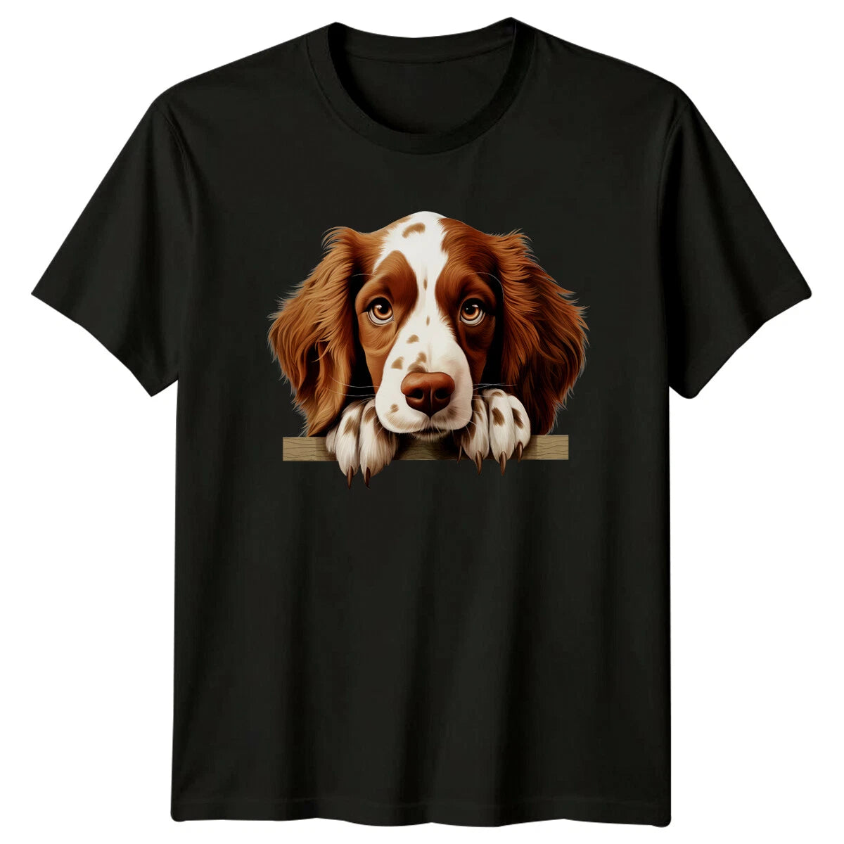 Springer Spaniel Puppy Dog Peekaboo Cute Pet Animal Breed T-Shirt