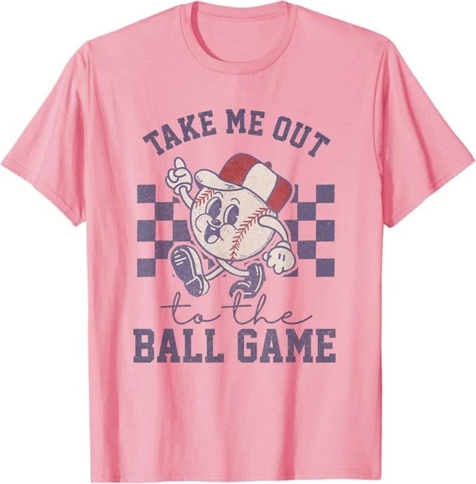 Take Me Out to The Baseball Ball Game Softball Vintage T-Shirt