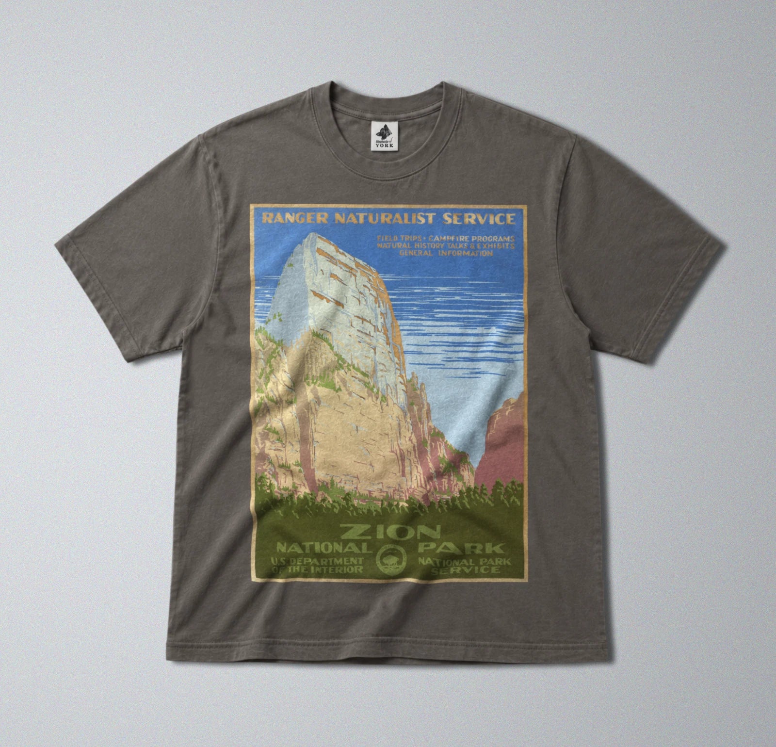 100% Cotton Tee - Regular Fit - Unisex - Zion National Park Print - Rural Utah