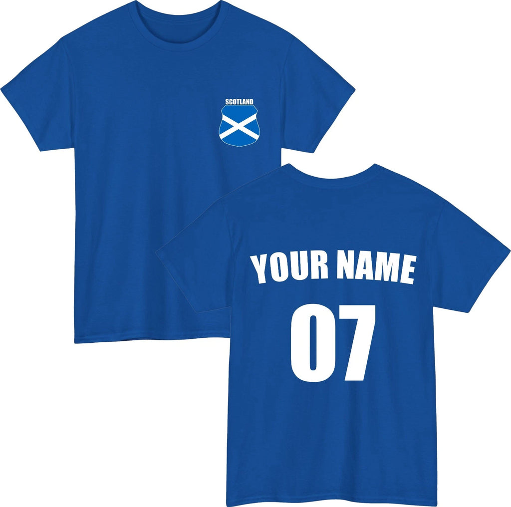 Personalised Scotland Football T-Shirt Custom Name Number Fan Gift Unisex Top