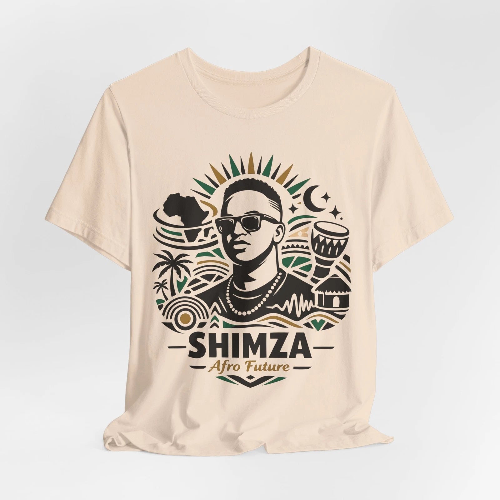 Shimza Afro Future Unisex T-Shirt | Afrobeat DJ Portrait Electronic Music Style
