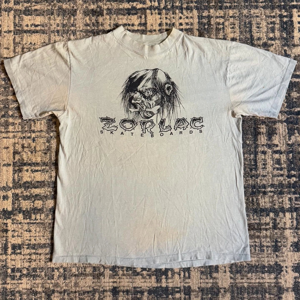 80s ZORLAC SKATEBOARDS PUSHEAD Vintage T-Shirt Reprint