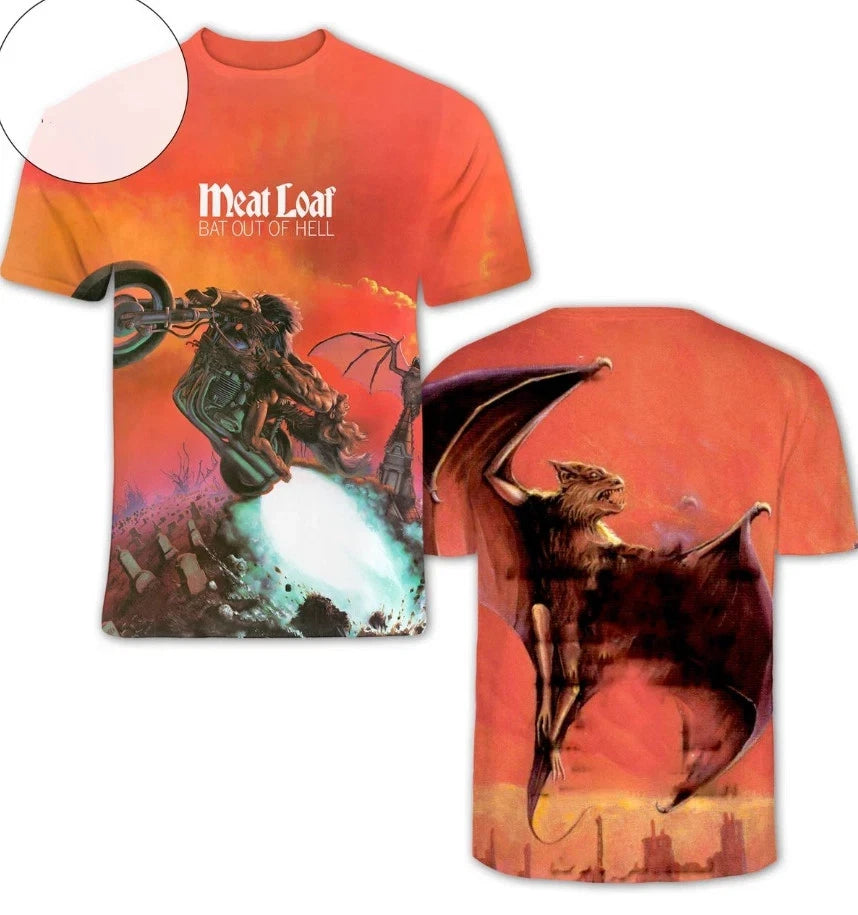 Meat Loaf Bat Out Of Hell Album Cover AOP 3D T-Shirt Unisex