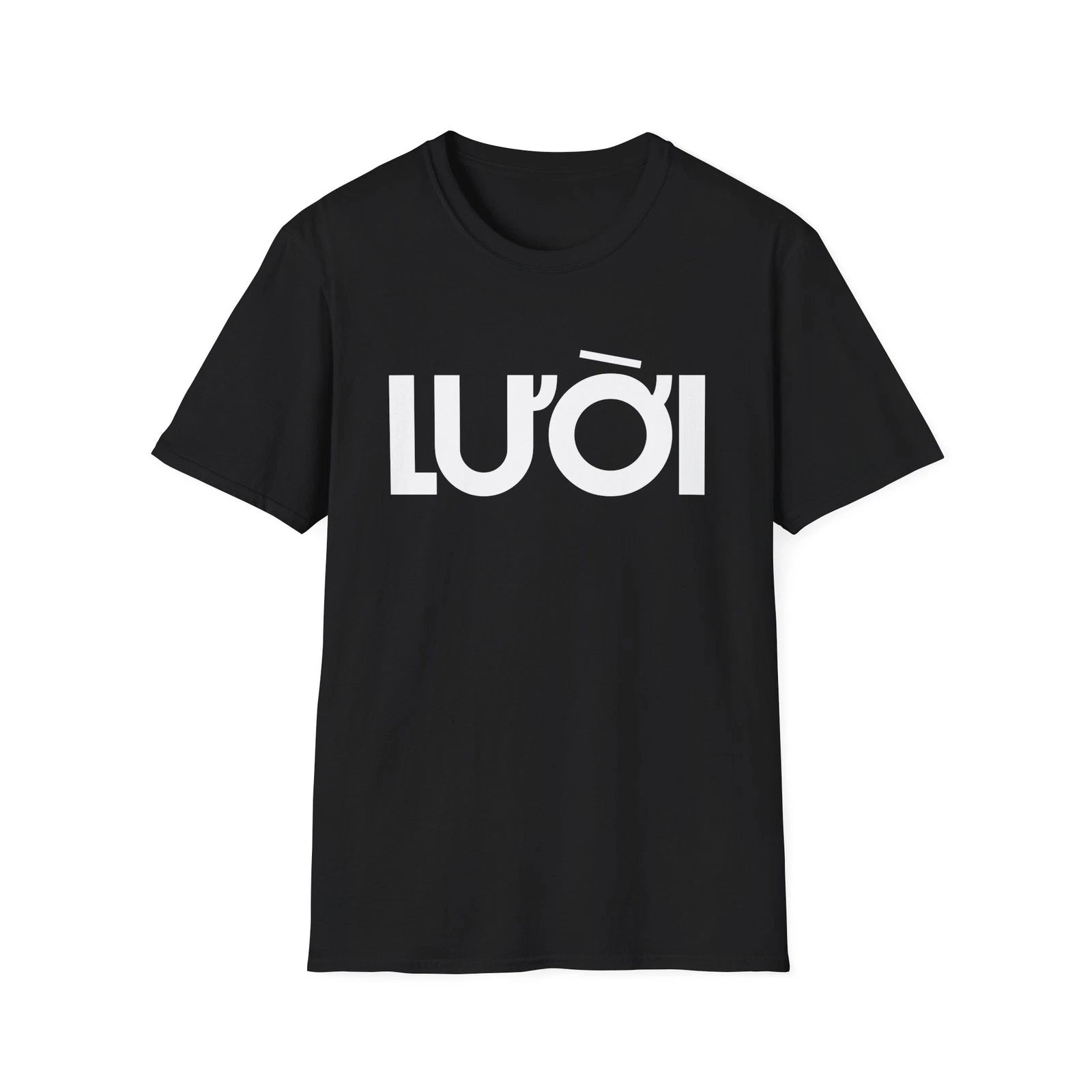 Luoi T-Shirt Lazy Funny Vietnamese Slang Streetwear Tee Fun Black Foreigner