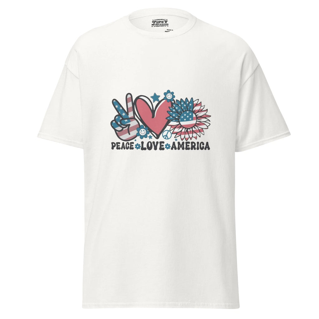 Unisex classic tee - Peace Love America - Various Colors