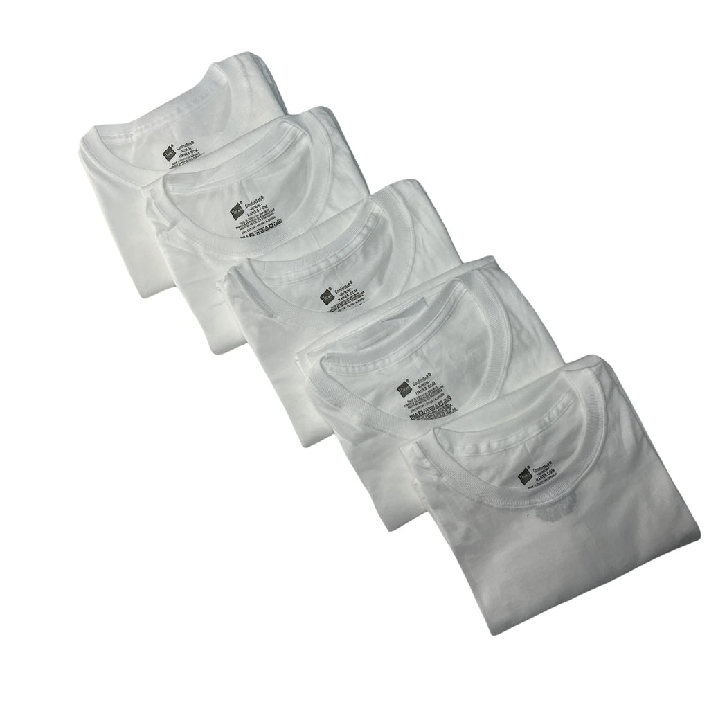 Hanes T-Shirt Men's Comfort Soft Super Value 5pk Crew Neck  White