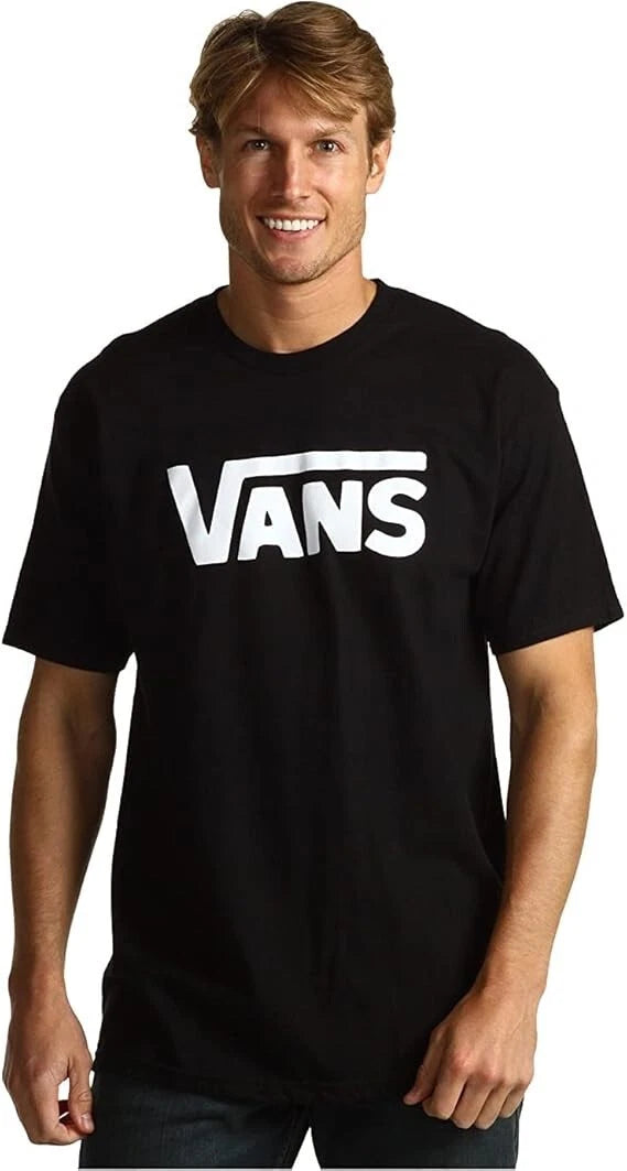Vans Off The Wall VN0A7Y9PY28 T-Shirt Men's Medium Black Cotton Crew Neck APP231