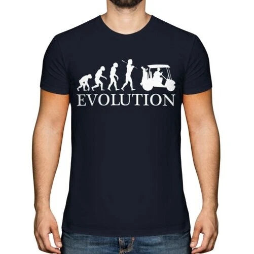 GOLF CART EVOLUTION OF MAN MENS T-SHIRT TEE TOP GIFT SPORT GOLFER