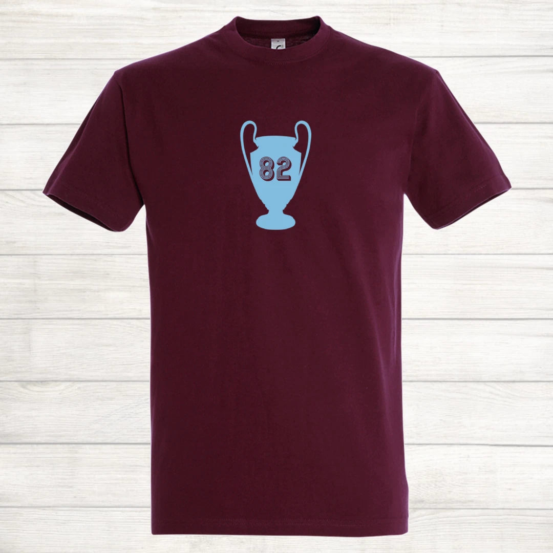 Aston Villa Football Shirt 1982 European Champions T Shirt retro up the villa