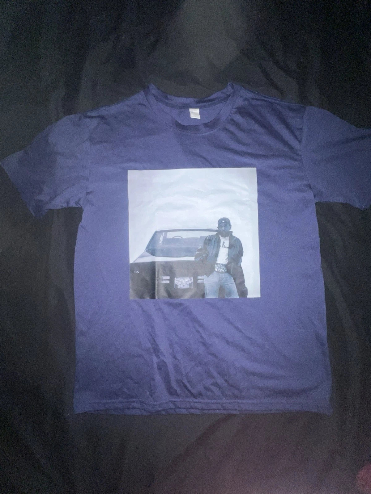 Kendrick Lamar GNX Album Graphic T-Shirt – Navy Blue – Size Large