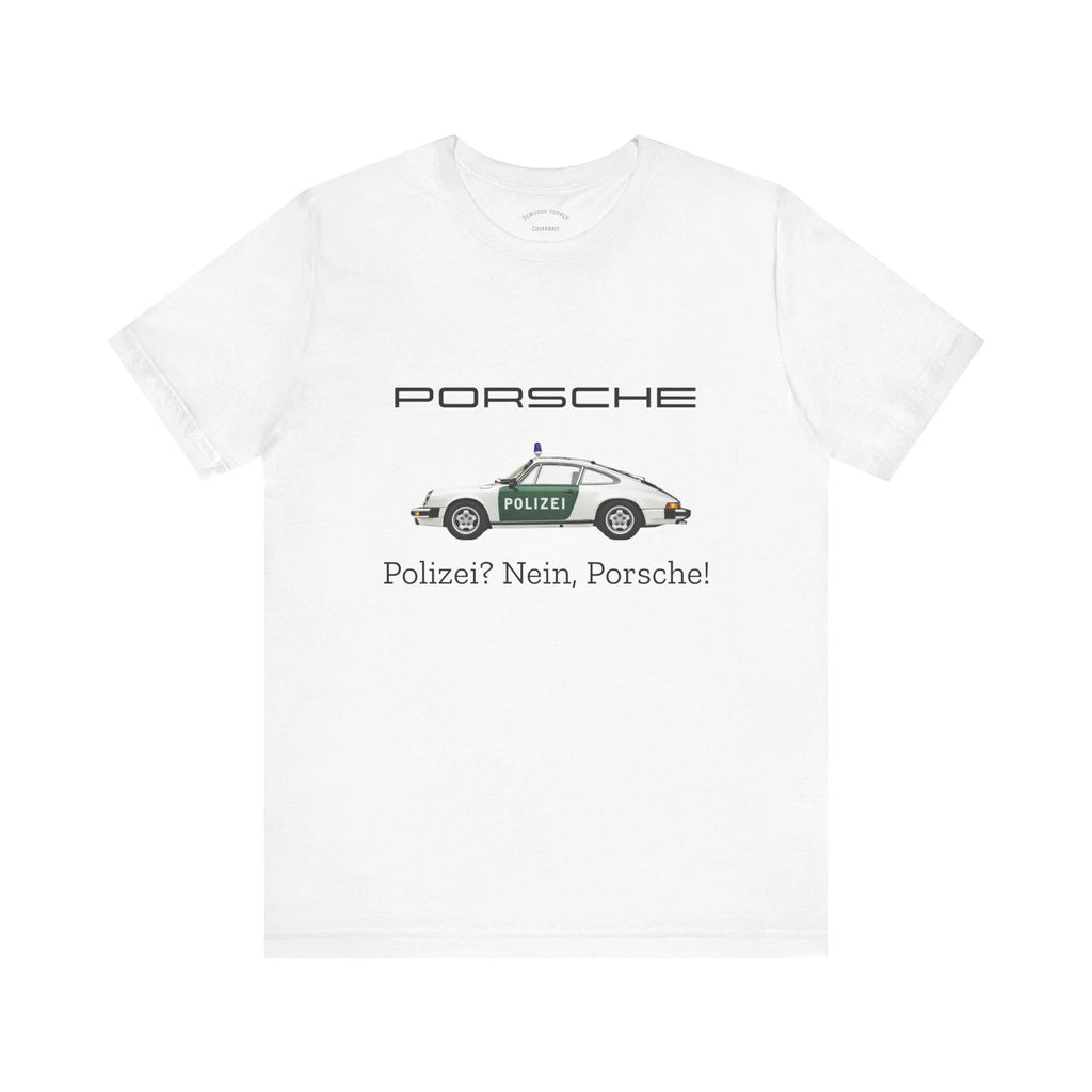 Vintage German Police Car T-Shirt - Porsche Polizei Race Car