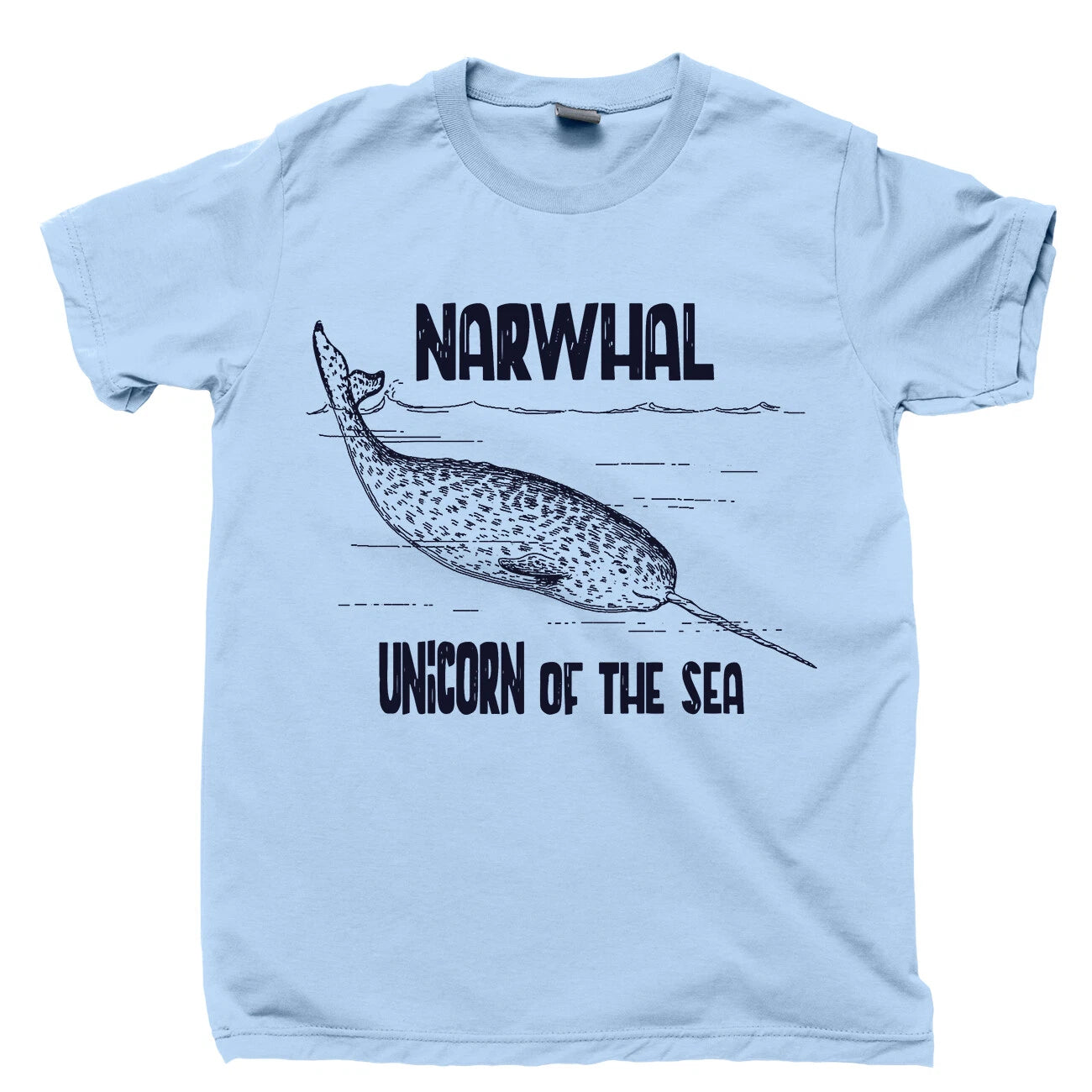 Narwhal T Shirt Wildlife Humpback Killer Whale Orca Dolphin Porpoise Fishing Tee