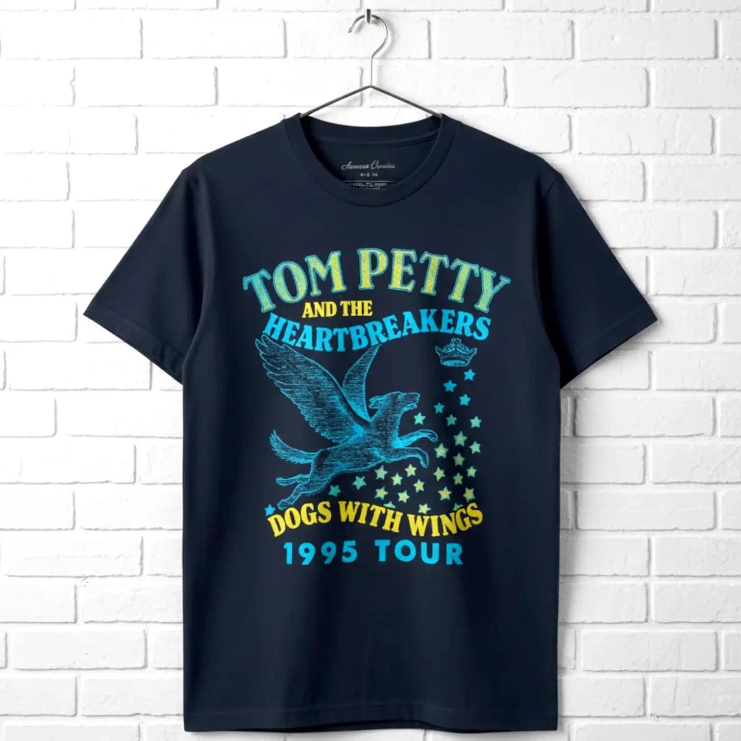 Tom Petty & the Heartbreakers Dogs with Wings Tour Men's T Shirt 1995 Rock Band