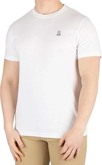 Psycho Bunny Mens Classic Crew Neck Tee - White, Size 9 3XL