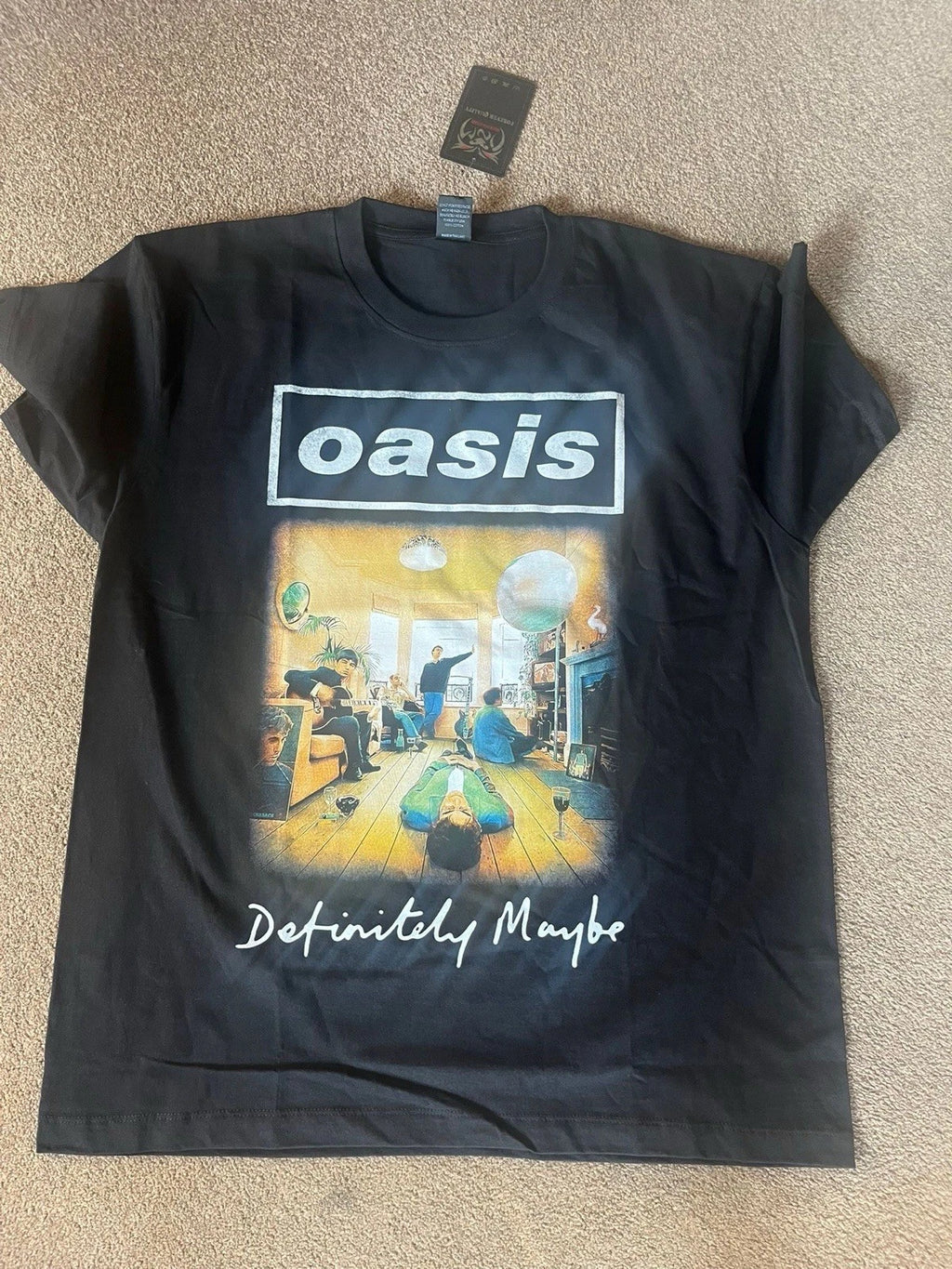 Oasis Vintage T-Shirt, Definitely, ‘Unofficial’ Retro 90’s XXL, 2XL