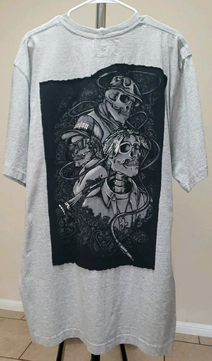 Grey Carhartt Original Fit With Custom Skull Graphic On Back Size XL Mens