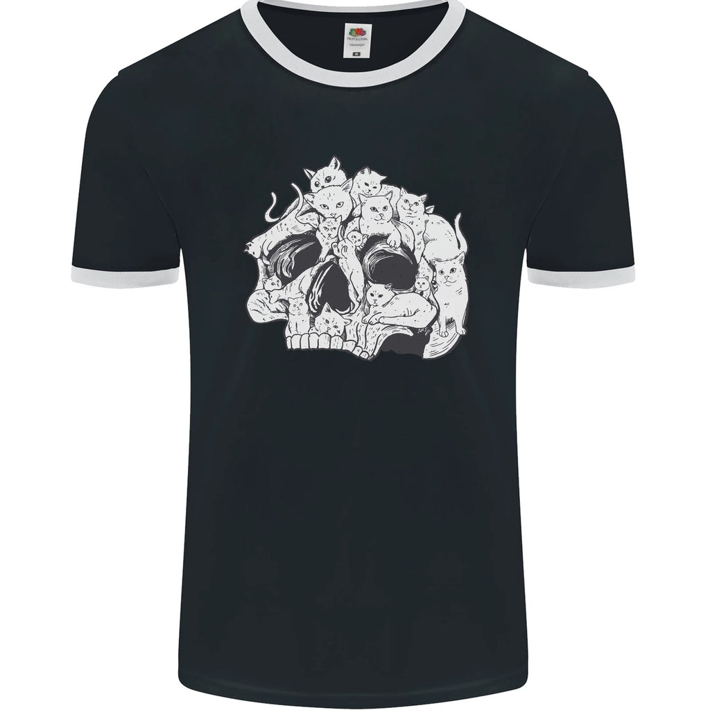 A Skull Made of Cats Mens Ringer T-Shirt FotL