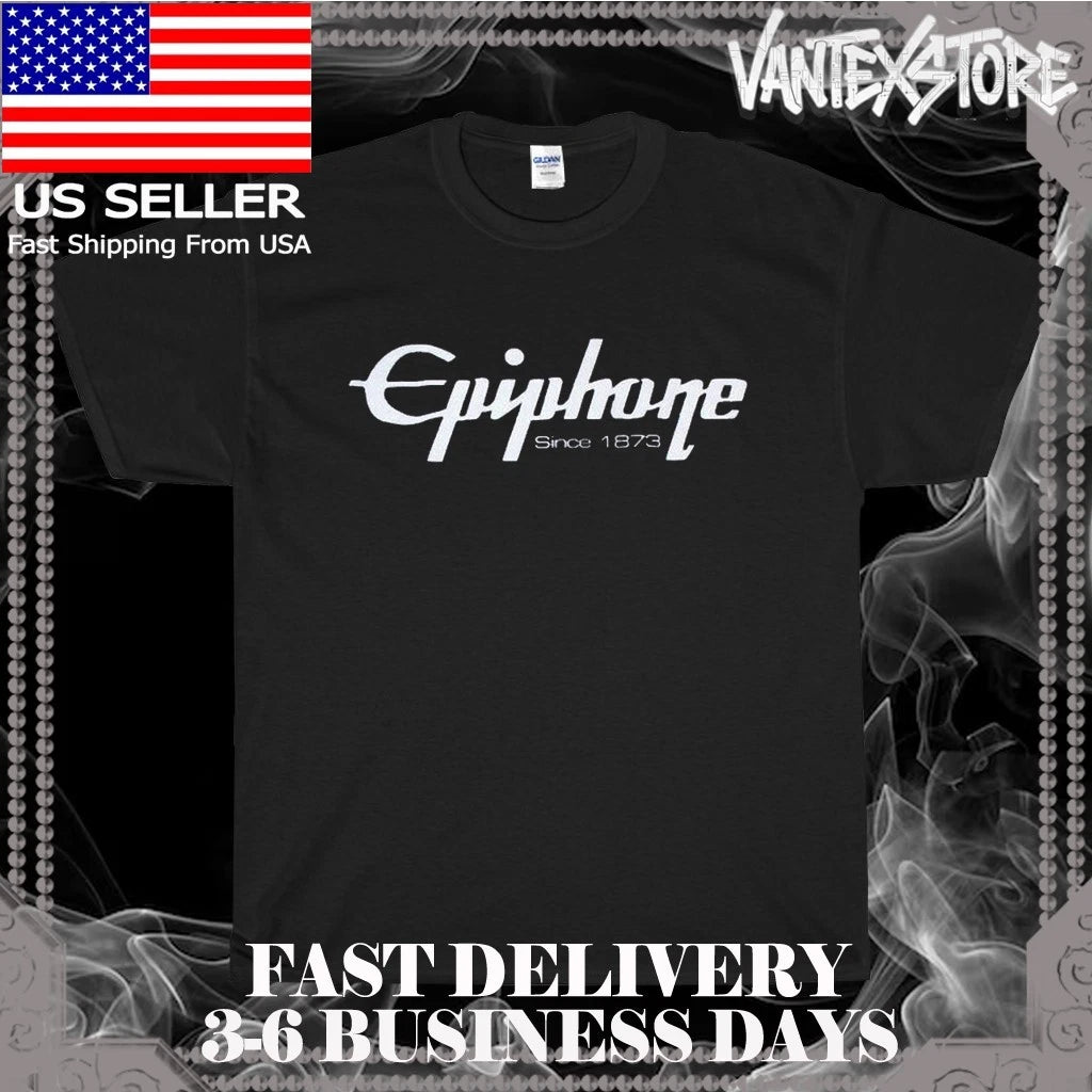 NEW SHIRT EPIPHONE GUITARS SINCE 1873 LOGO T-SHIRT FUNNY AMERICAN USA SIZE S-5XL