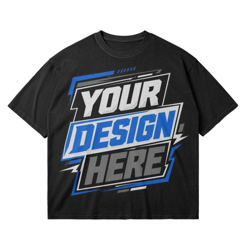 Custom Personalized T-Shirt 200 GSM | Your Design Text Print Oversized Washed