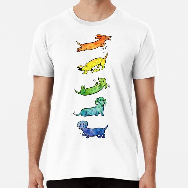 Watercolor Dachshunds Premium T-Shirt S to 5XL Made in the AU/USA T-Shirt