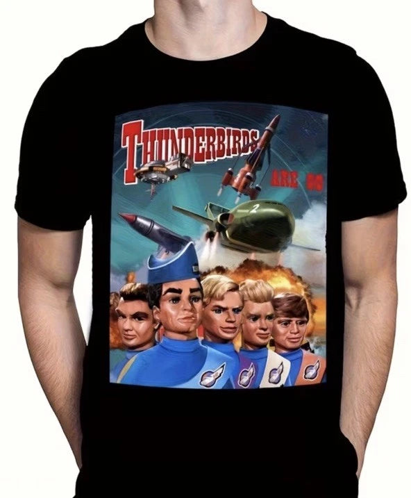 Thunderbirds Are Go Retro 60’s TV Men’s T-Shirt Top New All Sizes