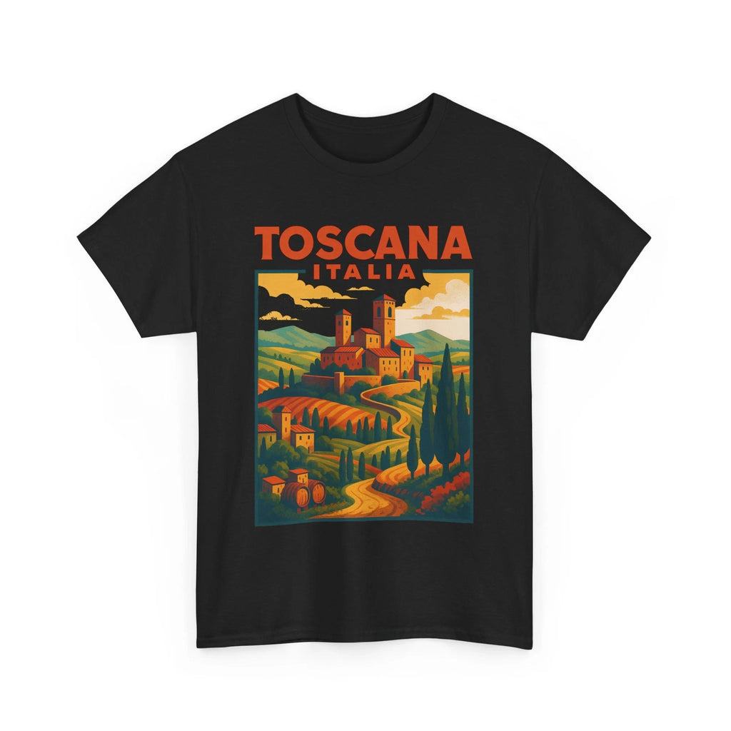 Italia Tuscany Vintage Tee Unisex Heavy Cotton T-Shirt, Italy Travel Shirt