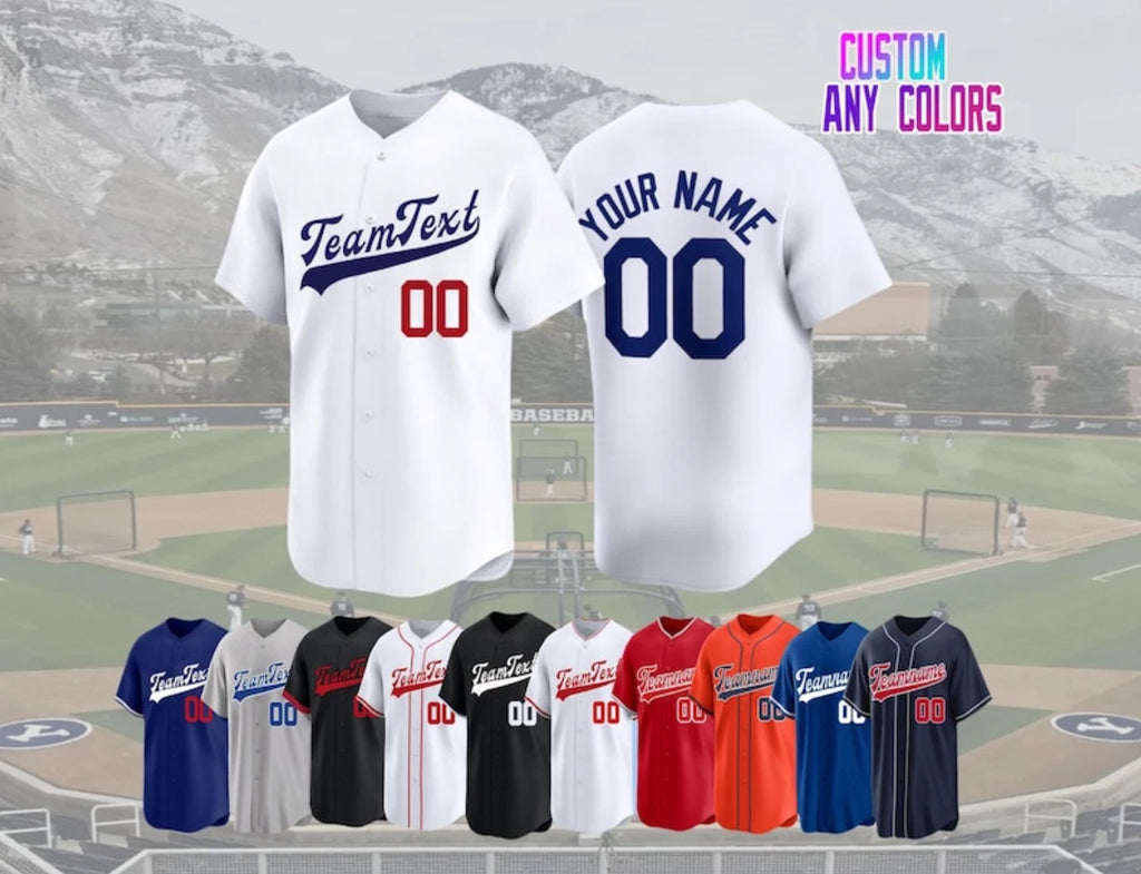 Custom Baseball Jersey Personalized Name Number Team Sports Uniform Gift
