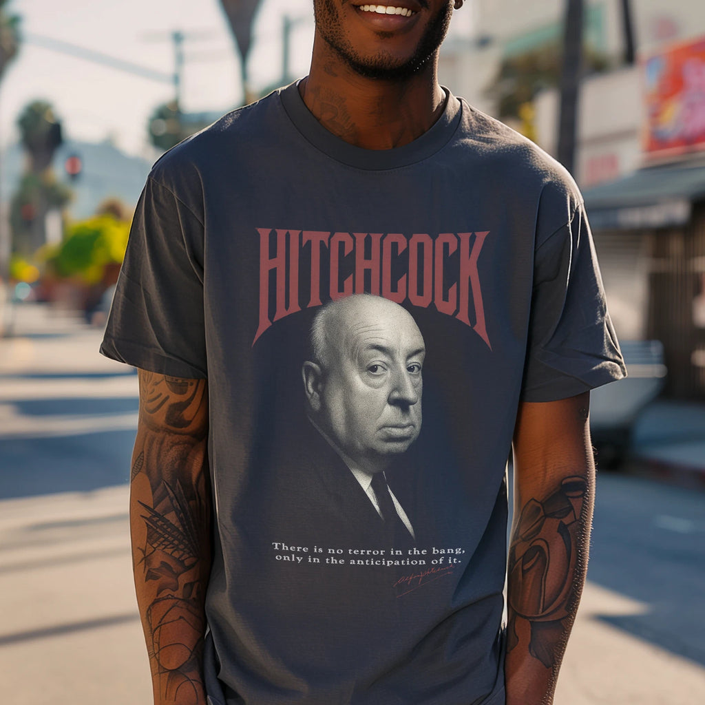 Vintage Hitchcock T-Shirt | Alfred Hitchcock Retro Graphic Tee for Film Lovers