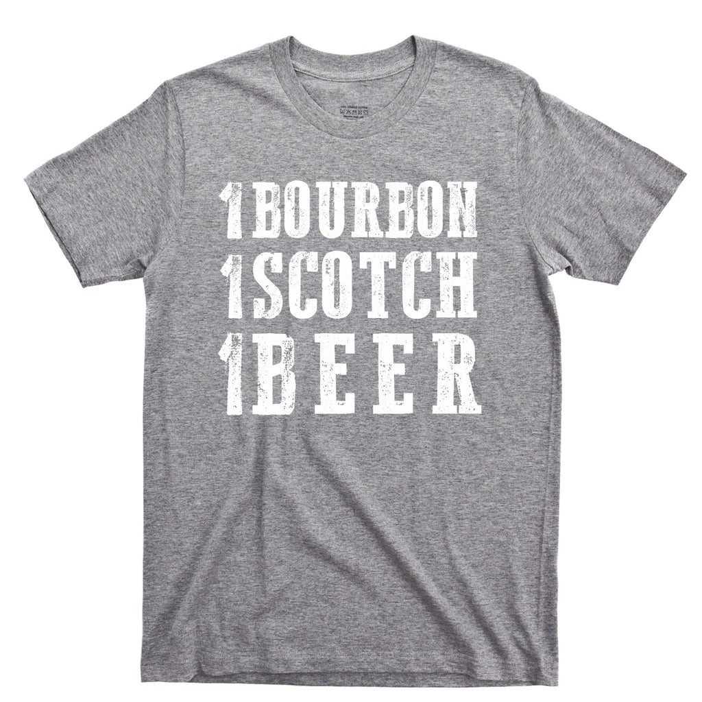 1 Bourbon 1 Scotch 1 Beer T Shirt Single Malt Whisky Whiskey Country Music Tee