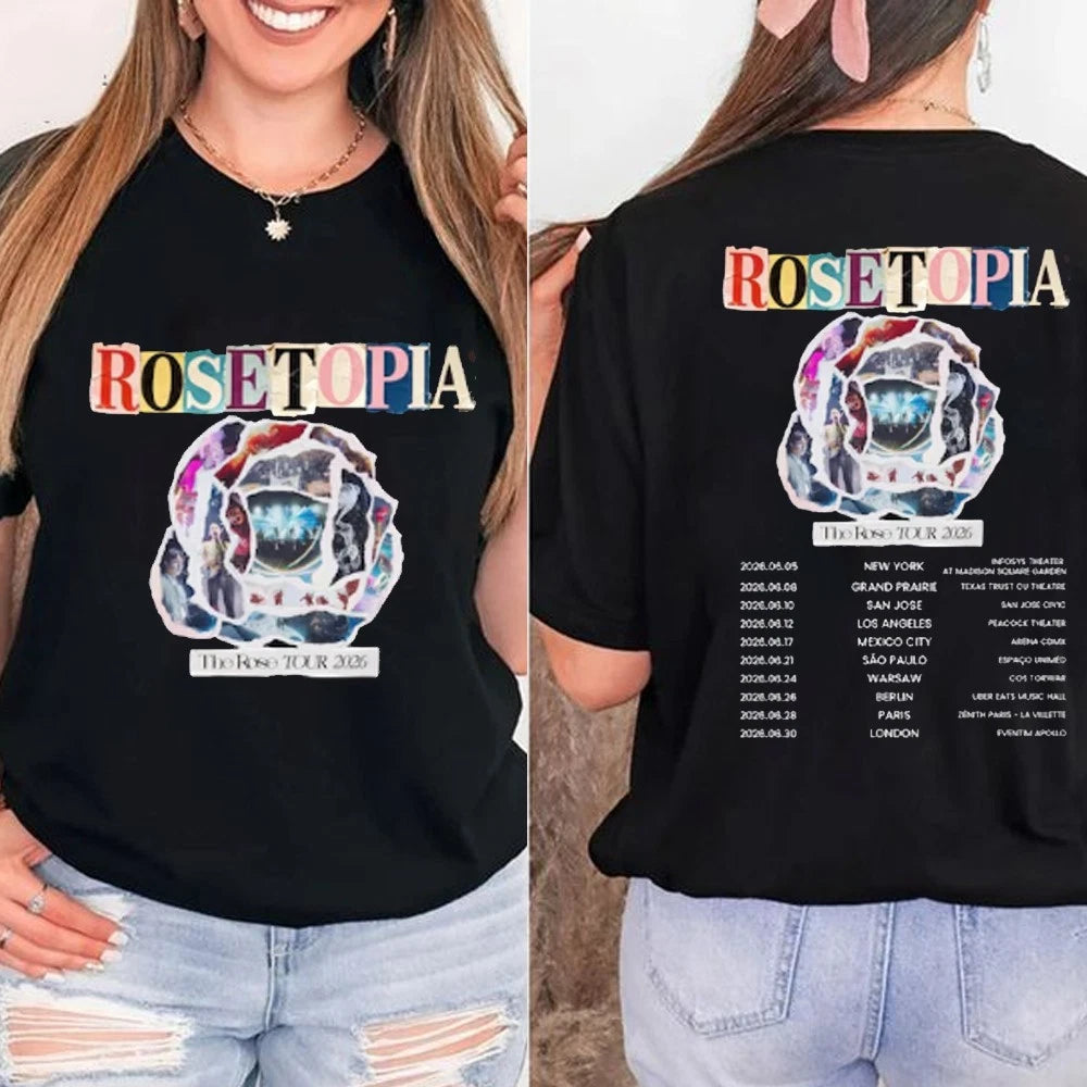 Retro The Rose Rock Band Tee, The Rose Rosetopia Tour 2026 T-shirt, Kpop Fans