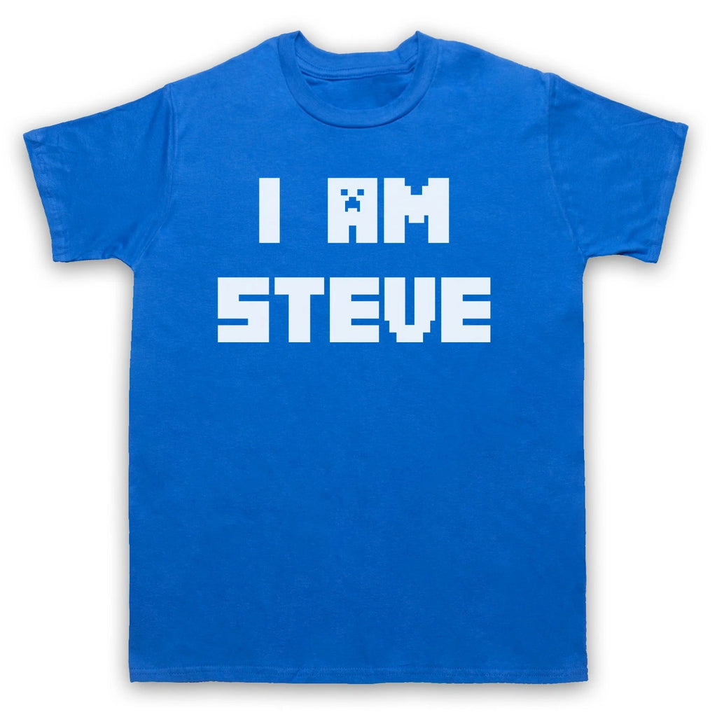 I Am Steve Overworld Crafting A Movie Mining Adults Mine T-Shirt All Size & Cols