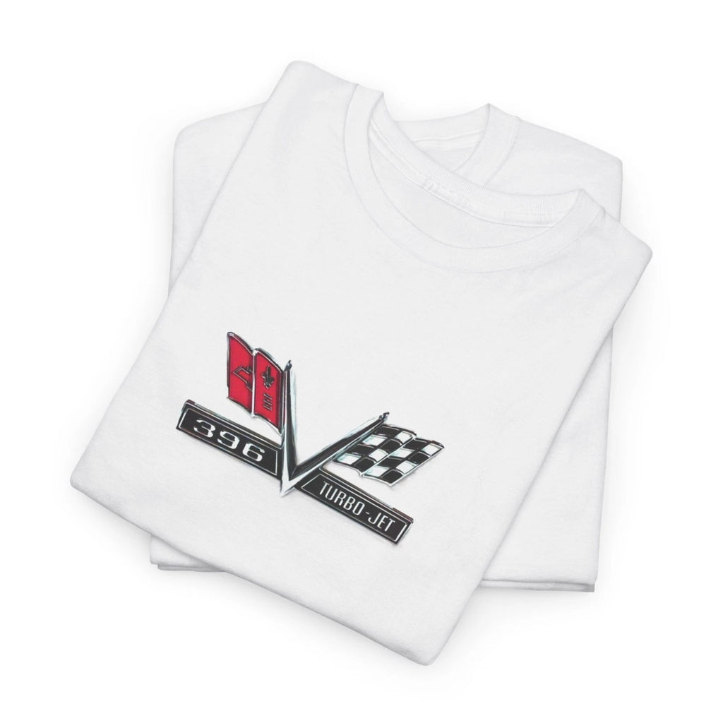 396 Turbo-Jet Crossed Flags Big Block T-Shirt