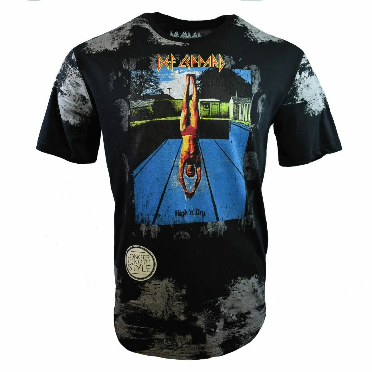 Men's T shirts "Def Leppard" High n' Dry Music tees -Tour Vintage Black Graphic