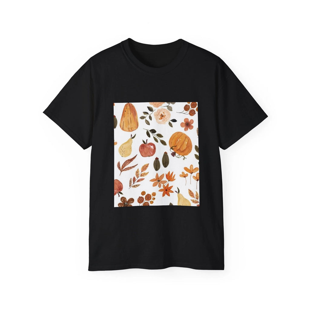 Leaves Flowers Plant Texture Pattern Colorful | Custom Graphic T-Shirt