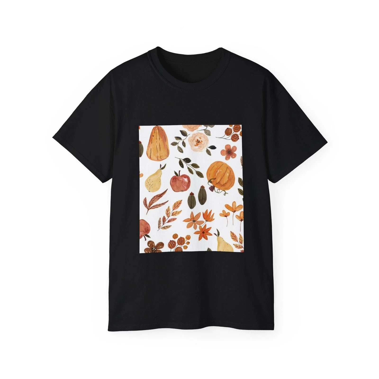 Leaves Flowers Plant Texture Pattern Colorful | Custom Graphic T-Shirt