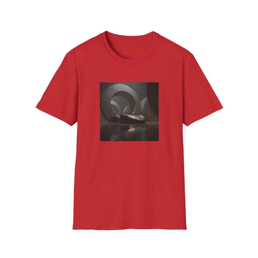 Geometric Spiral Arch Graphic Tee | Abstract Architecture T Shirt