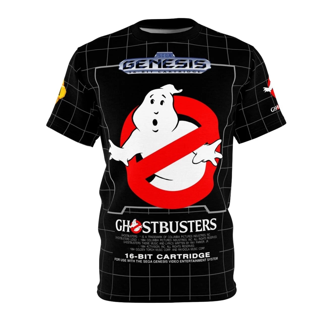 Ghostbusters 1990 Sega Genesis Retro Video Game Box Cover T-Shirt