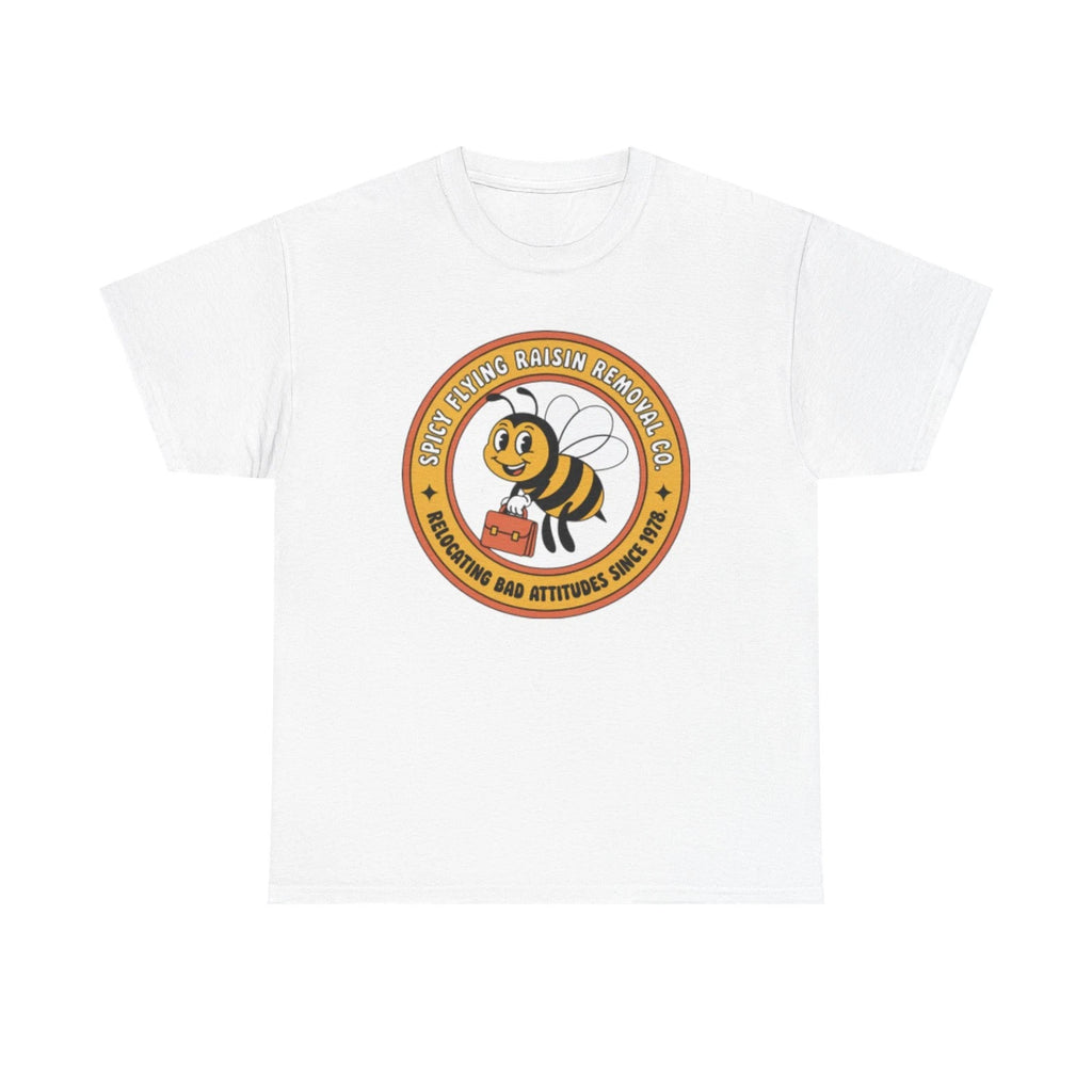 Vintage Spicy Flying Raisin Bee Removal T Shirt Funny Beekeeper Retro 70s Parody