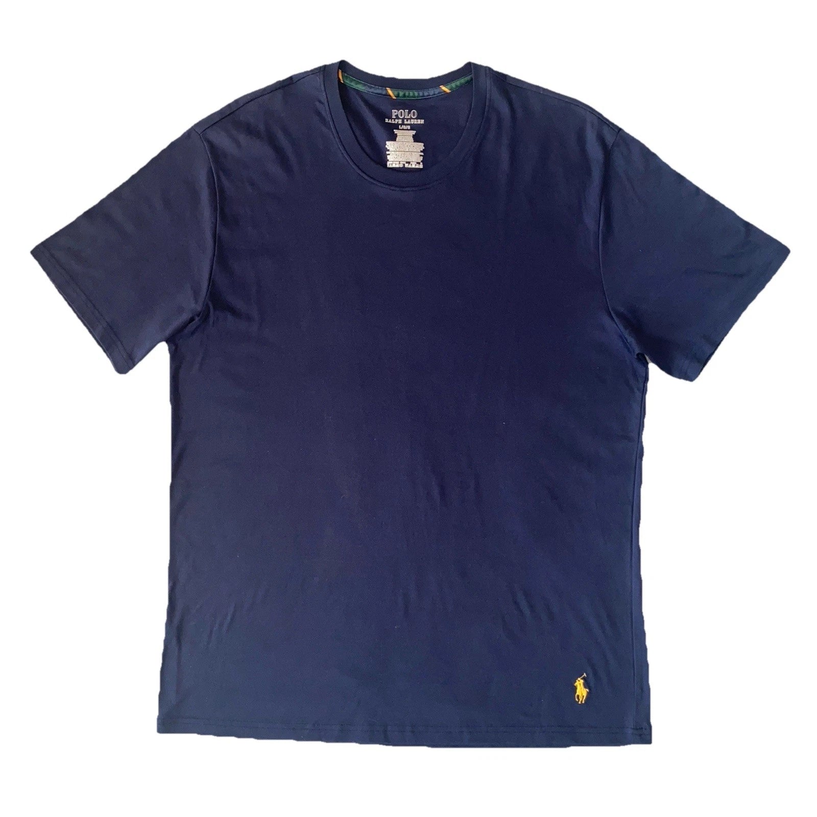 NEW Polo Ralph Lauren Mercerized Cotton T-Shirt Logo Pony Stretch Soft Blue L/G