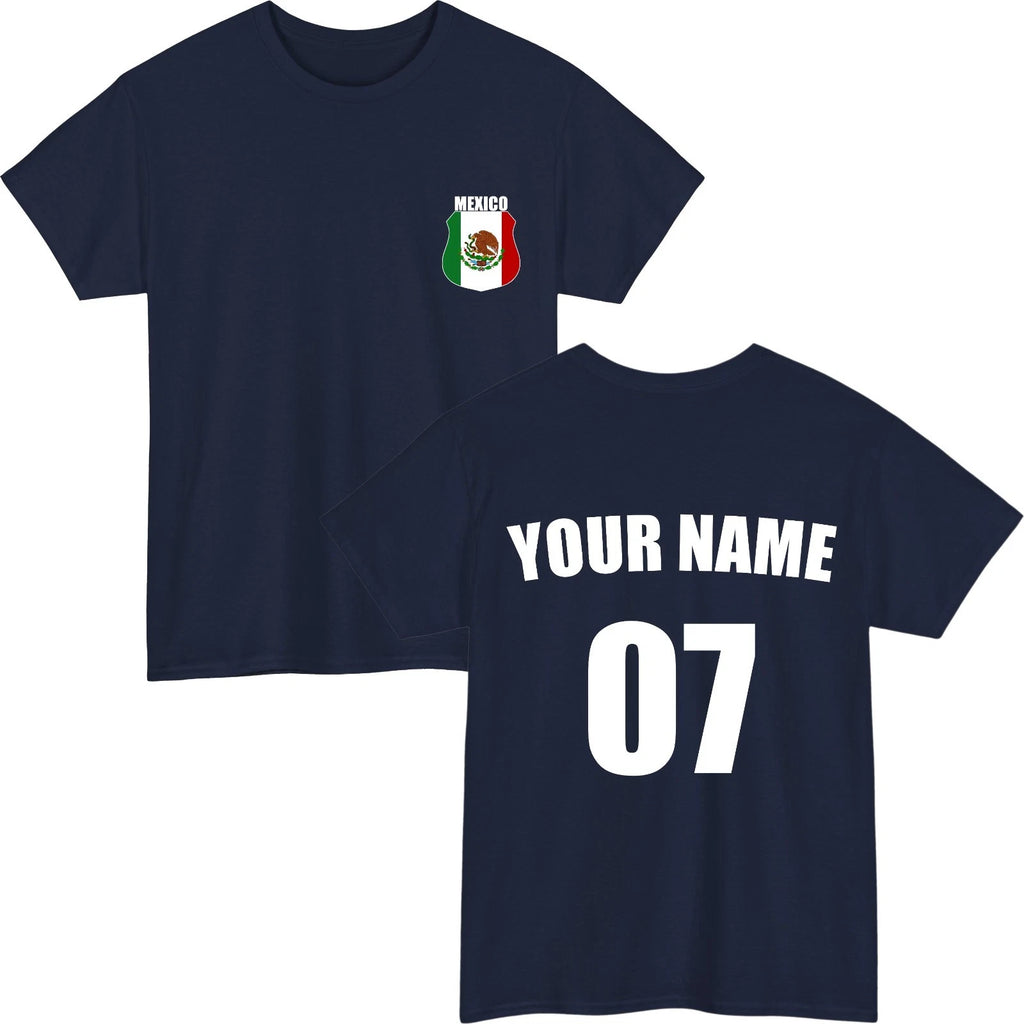 Personalised Mexico Football T-Shirt Custom Name Number Fan Gift Unisex Tee Top