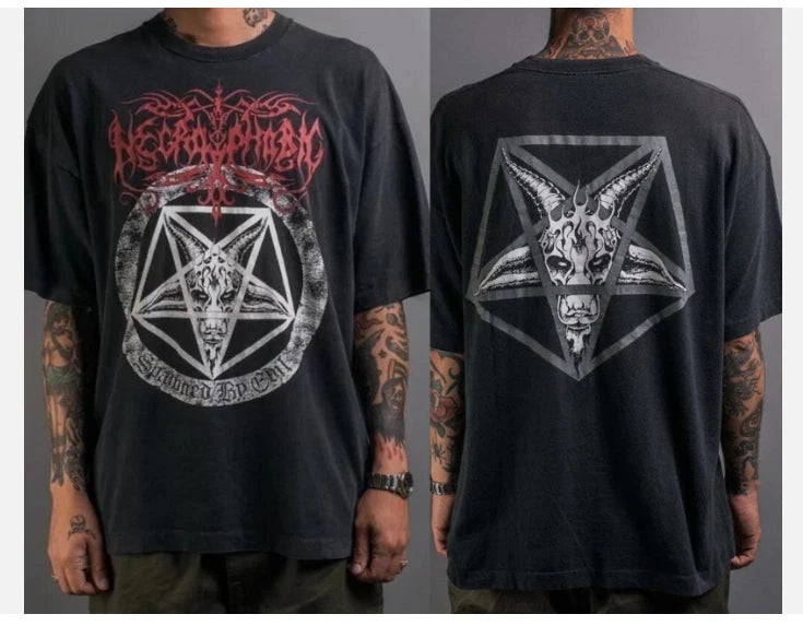 Vintage Necrophobic 1996 T-Shirt Unisex 2 SIDE Spawned by Evil Metal Fan Gift