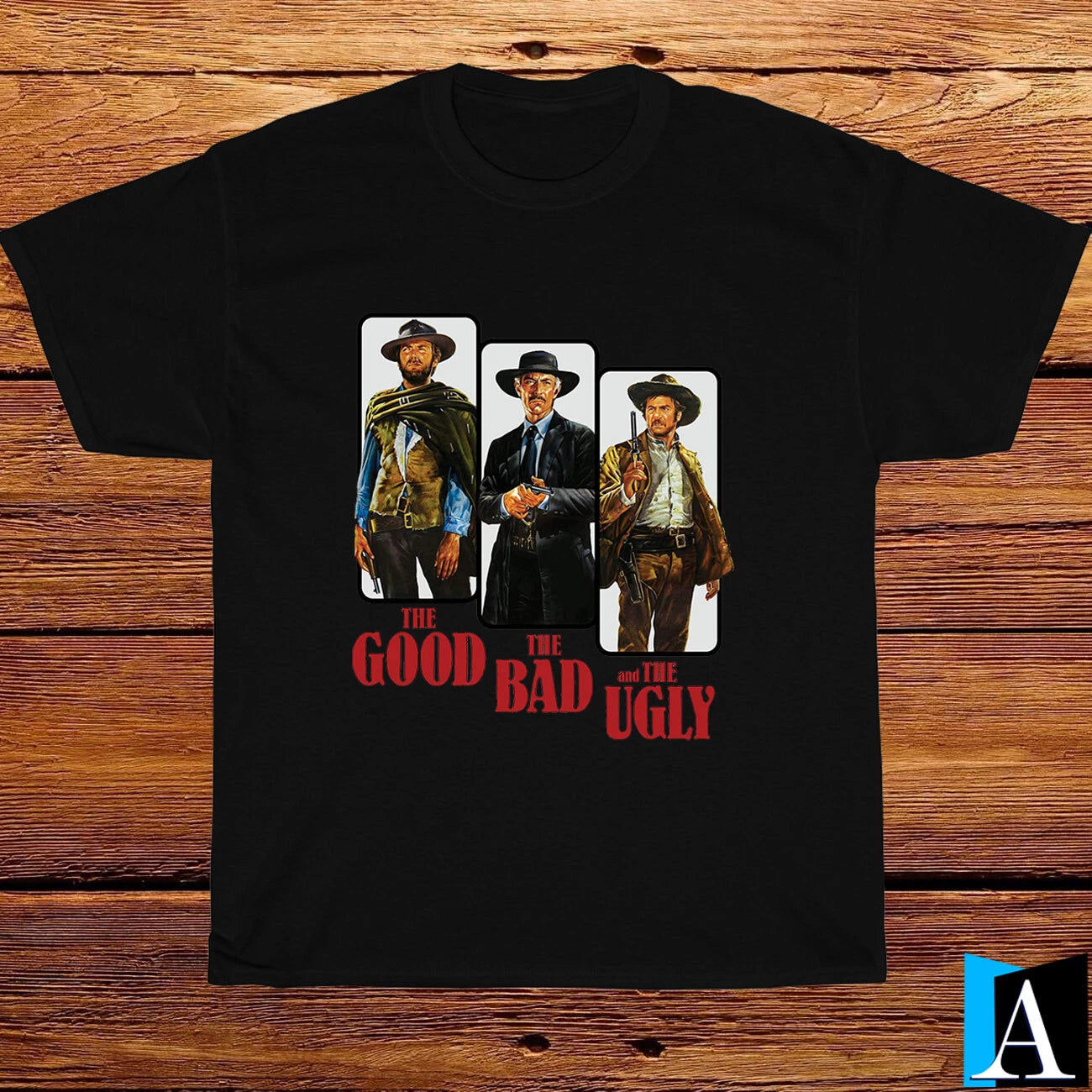 New Shirt The Good The Bad and The Ugly Movie Black/ White/ Grey T-Shirt S-5XL