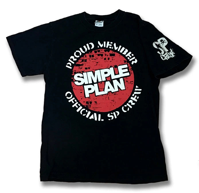 SIMPLE PLAN - OFFICIAL CREW MEMBER CONCERT TOUR T-SHIRT *RARE*  / SZ. S