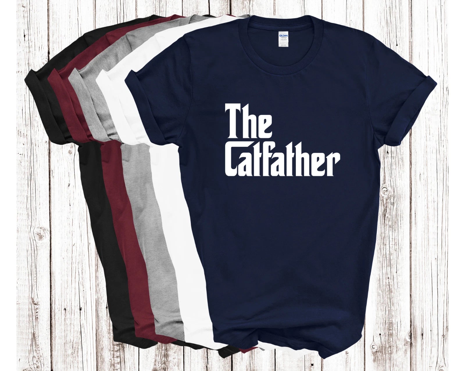 The Catfather Mens Funny T-Shirt Cat Owner Best Cat Dad Father's Day